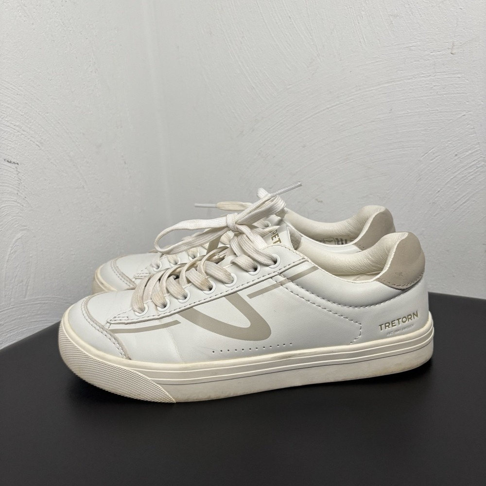 Tretorn "Serve" Women's Memory Foam Footbed Sneaker White/Gray Size 6 Minimalist